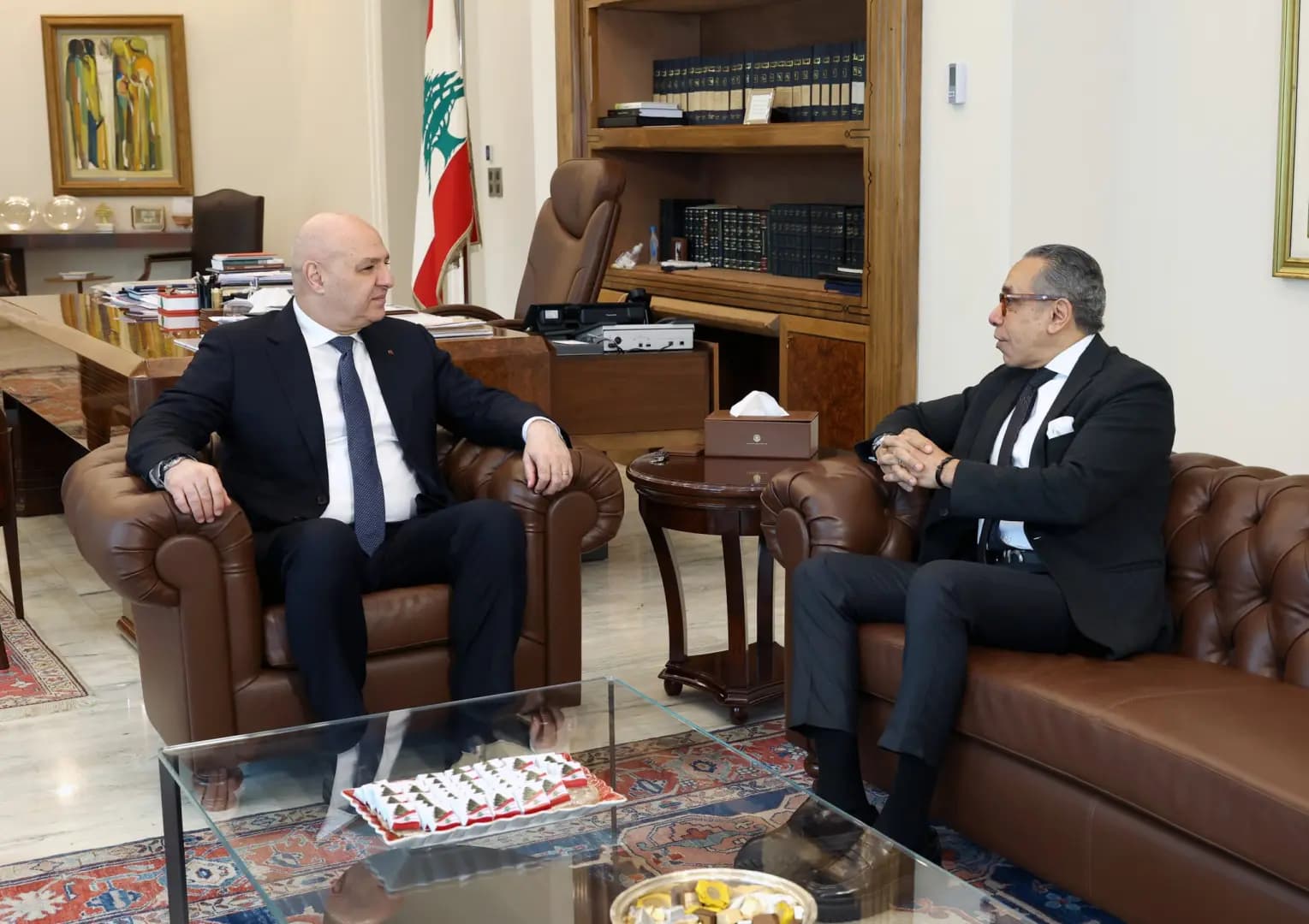عون يبحث مع موسى آخر التطورات ومسار مفاوضات واشنطن