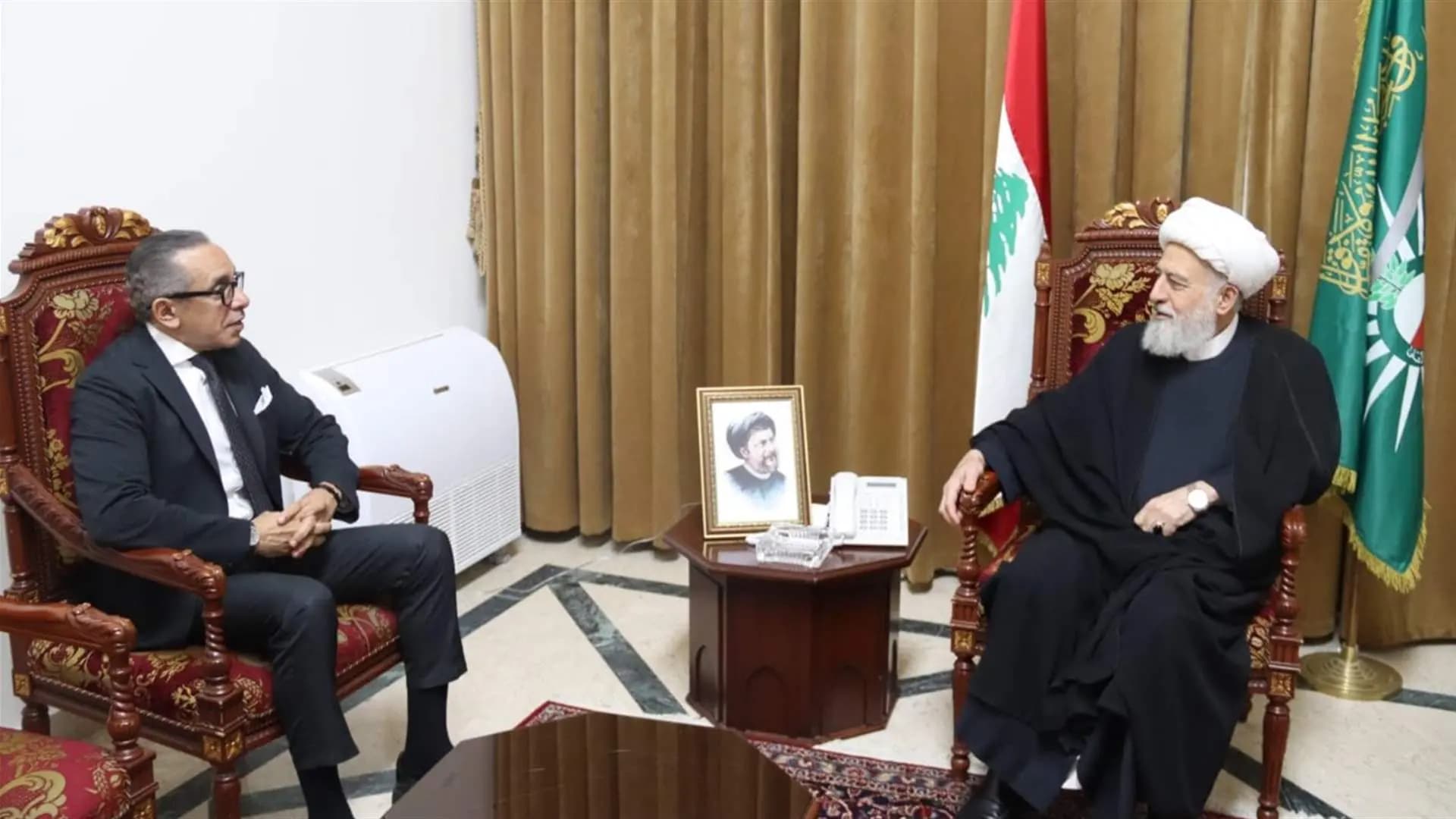 الخطيب يستقبل موسى: نعول على دور مصر