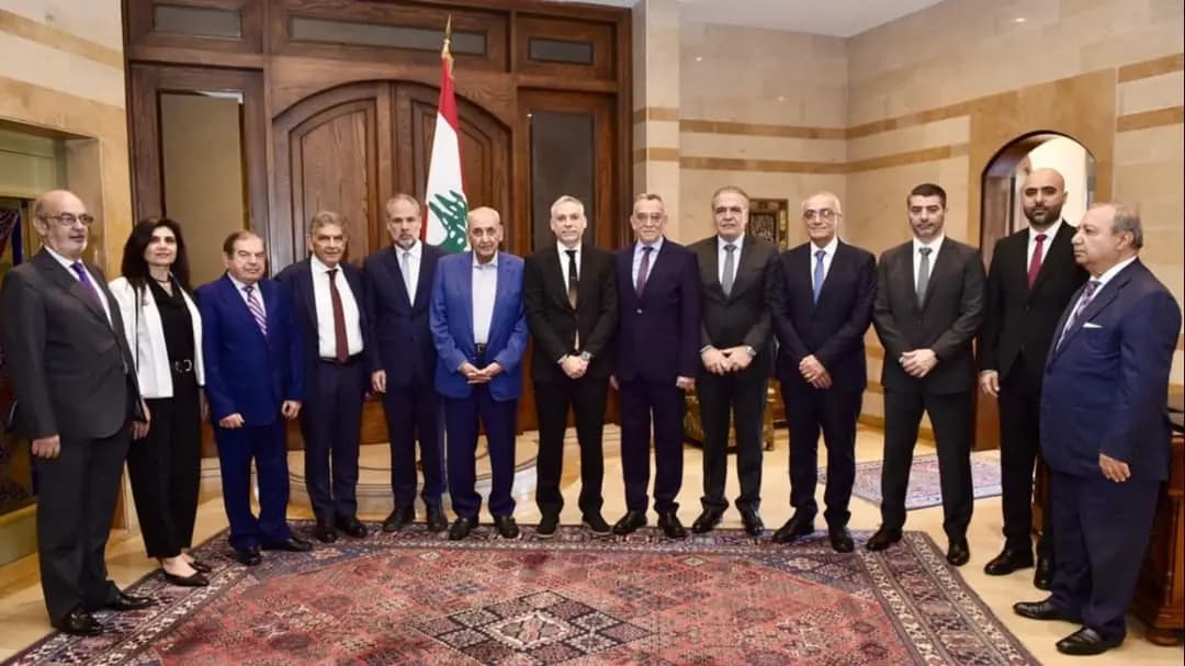 المهن الحرة تؤكد دعمها للدولة من عين التينة