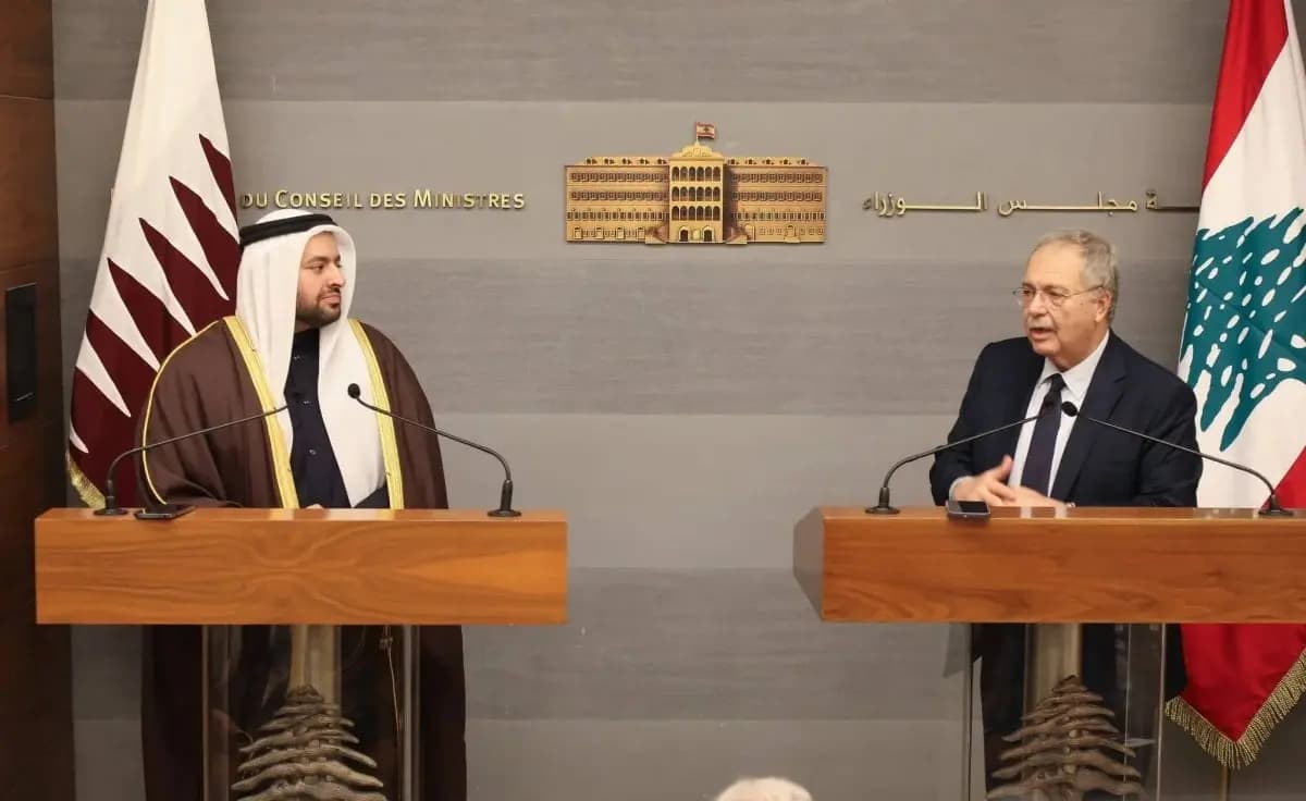 دعم قطري للبنان.. هذا ما أكده الخليفي لمتري