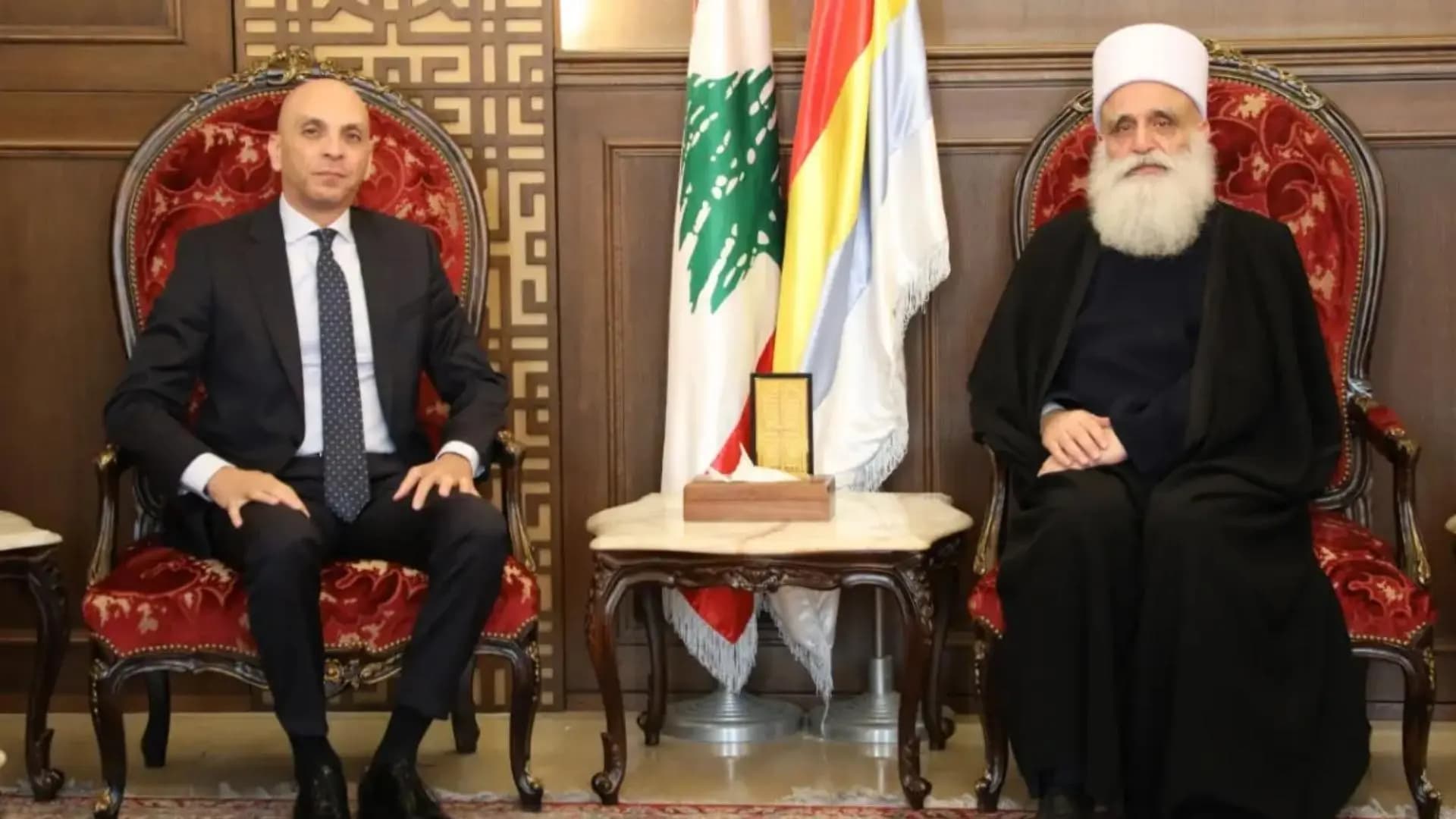 أبي المنى يستقبل السفير المصري والمستشار الثقافي الإيراني