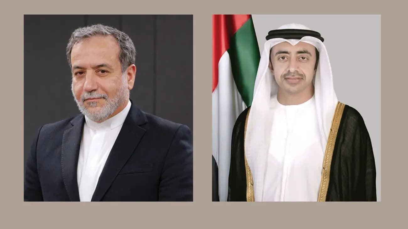 اتصال هاتفي بين بن زايد وعراقجي.. هذا ما جرى بحثه