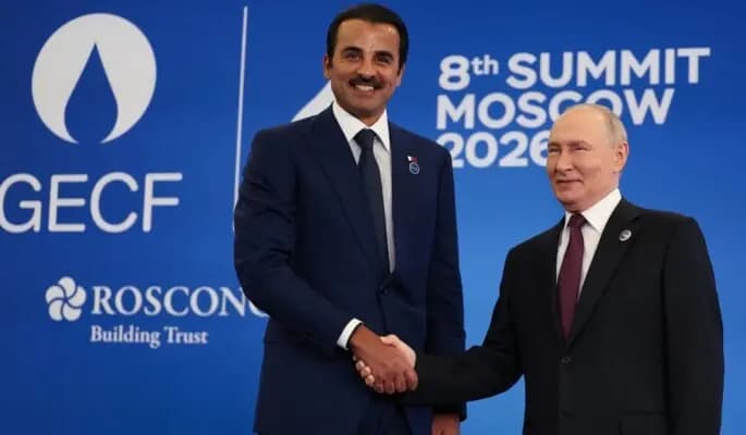 "الطاقة والوساطة".. عنوان اللقاء الروسي- القطري!
