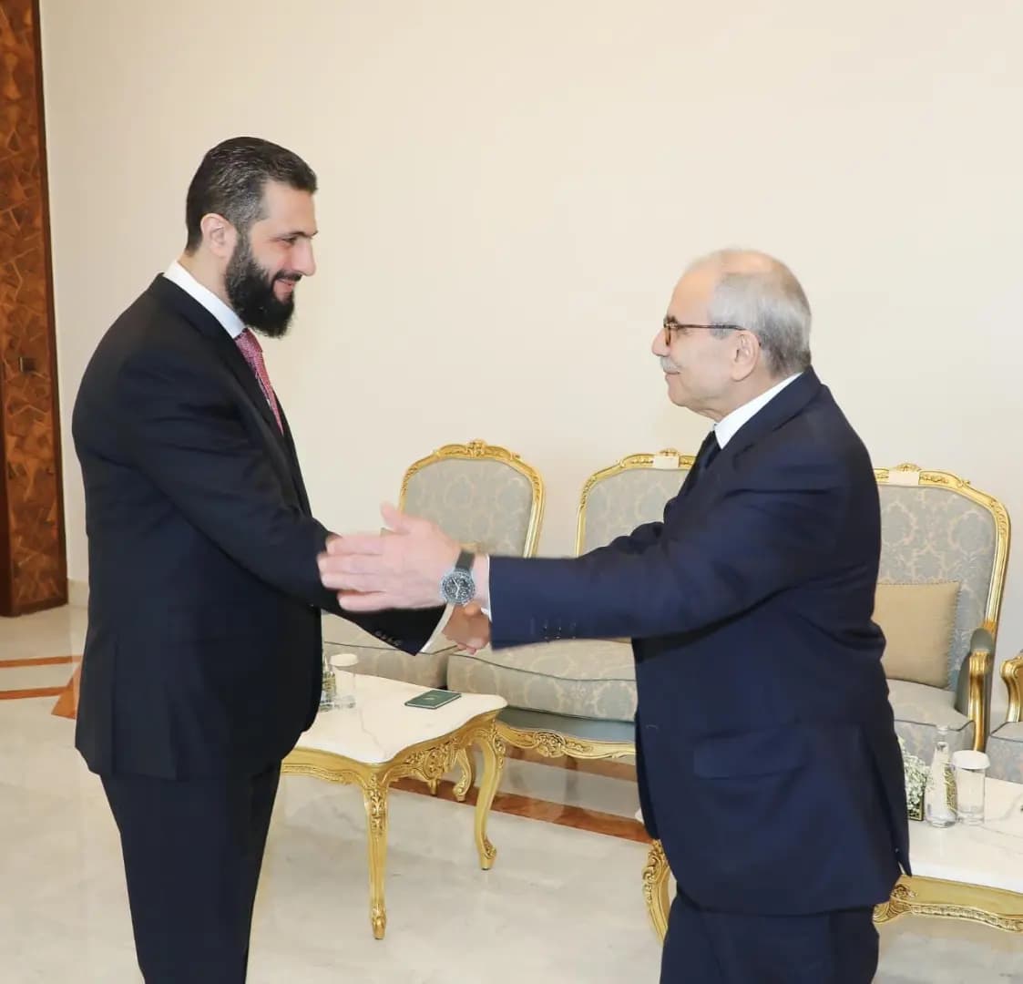 سلام يلتقي الشرع.. وبحث في العلاقات والتنسيق بين البلدين