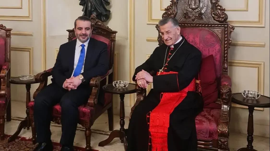 بكركي تستقبل الشيباني: تأكيد على السلام والتعايش بين لبنان وسوريا