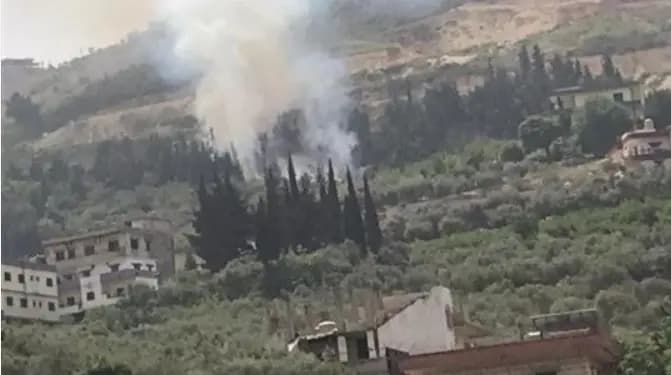 إخماد حريق بين بخعون والمطل في الضنية