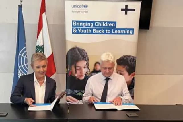 اليونيسف: فنلندا ستساعد لبنان
