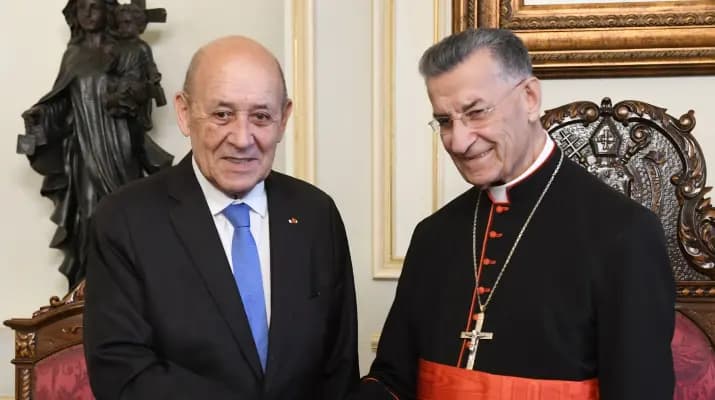 لودريان يزور بكركي ويلتقي الراعي