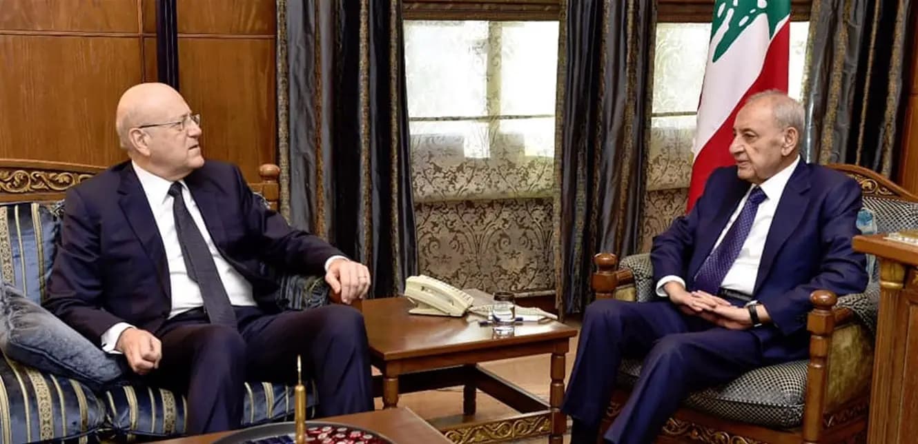 بري استقبل ميقاتي وبحثا في آخر المستجدات في البلاد