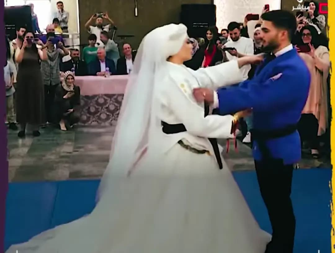 بالصور- حفل زفاف من نوع خاص لعروسين تركيين حائزين "الحزام الأسود" في رياضة الجودو