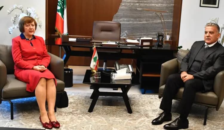 إبراهيم يستقبل فرونتسكا وقائد قوّة "اليونيفيل"