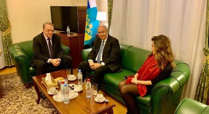 مخزومي التقى بوغدانوف: لأهمية الإسراع في تشكيل حكومة انقاذية