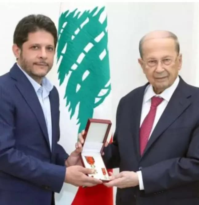 معين شريف: شرفني اليوم فخامة رئيس الجمهورية بمنحي وسام الأرز الوطني