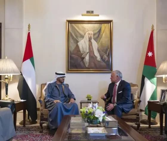لقاء بن زايد والعاهل الأردني: لمنع توسع الصراع في المنطقة
