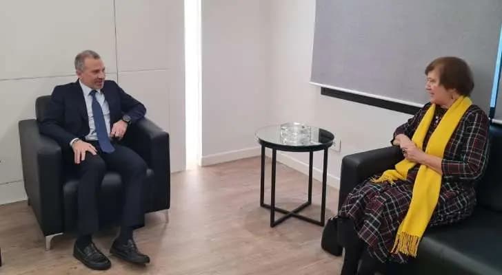 باسيل بعد لقائه فرونتسكا: ندعم المبادرات الجدية