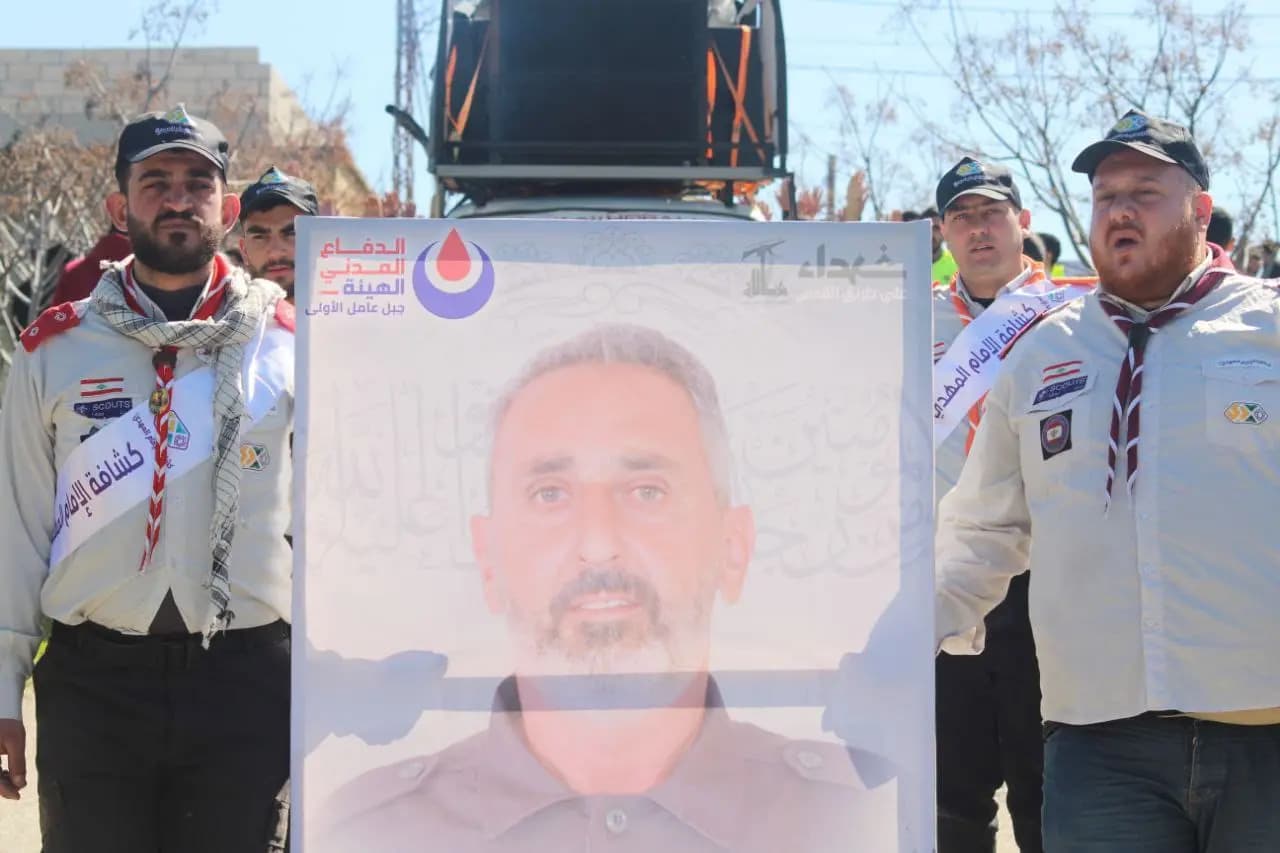 تشييع حاشد للشهيد المسعف حسين إبراهيم