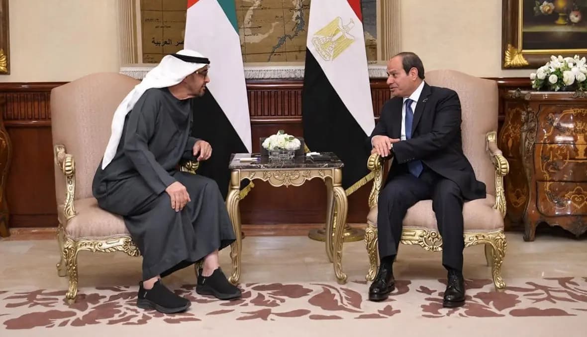 السيسي وبن زايد: لحل الدولتين لتحقيق الاستقرار بالمنطقة