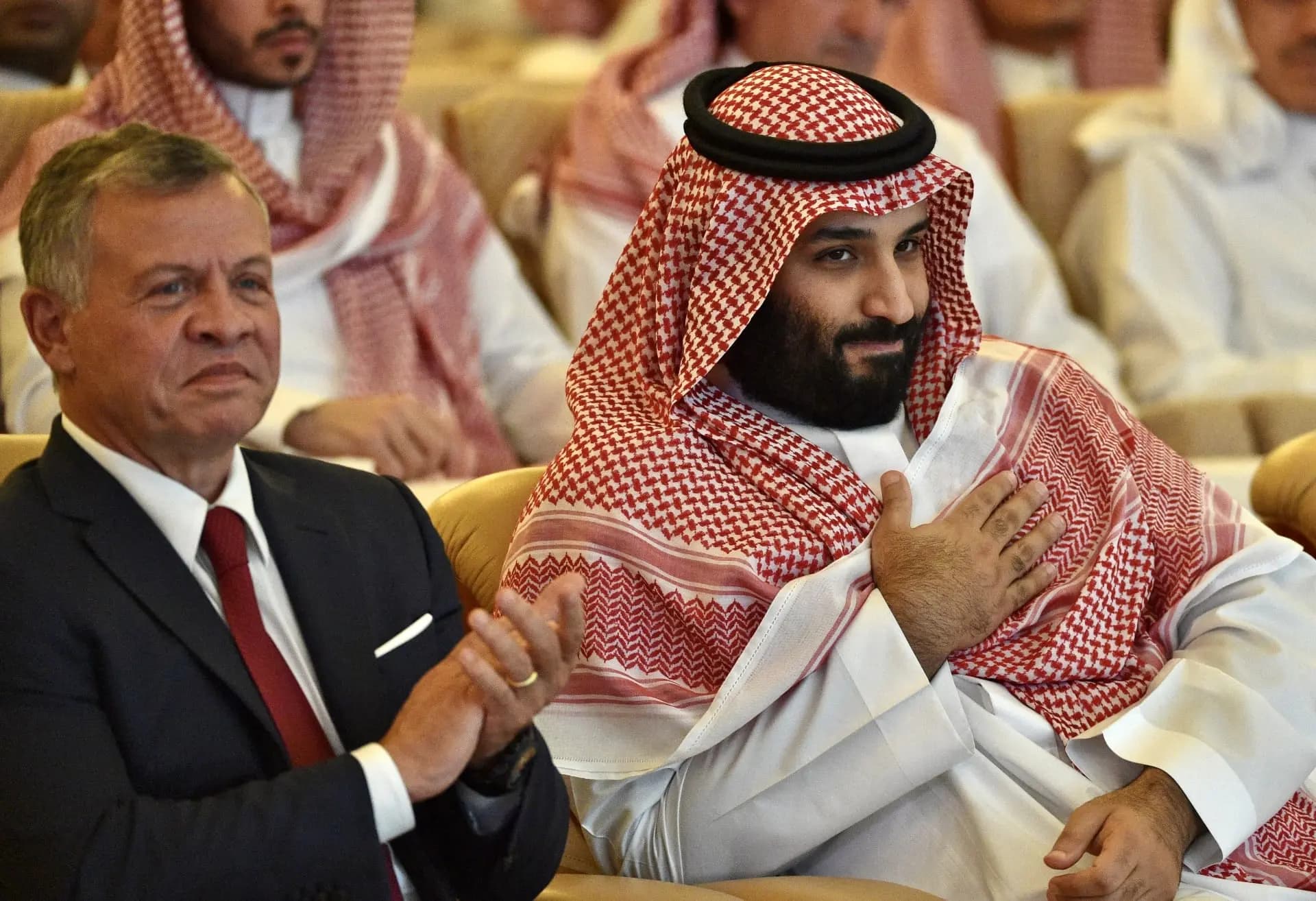 "الأوضاع في غزة" بين عبدالله وبن سلمان