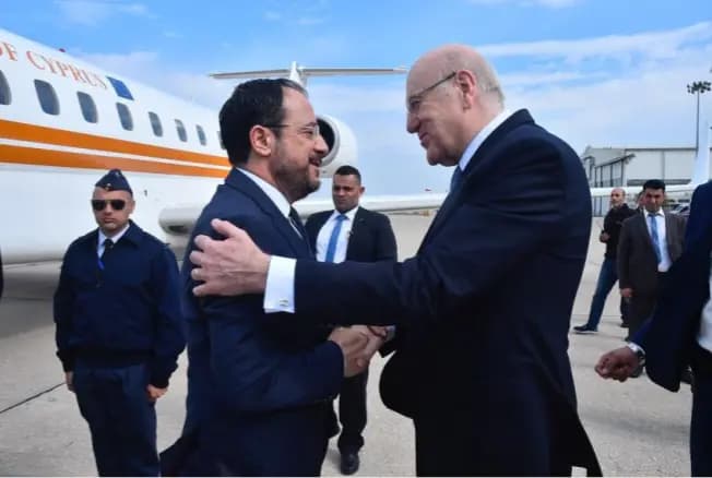 رئيس قبرص يصل إلى لبنان