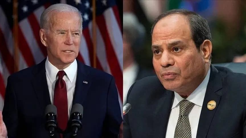 اتصال هاتفي بين السيسي و بايدن.. إليكم تفاصيله