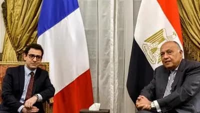 وزير الخارجية الفرنسي من مصر: العمل مستمر للتوصل إلى هدنة في غزة