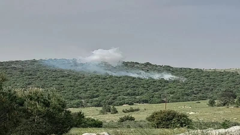 انسحاب فرق الإطفاء من مكان الحريق في بلدة بني حيان لهذا السبب