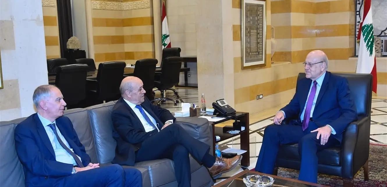 لودريان يلتقي ميقاتي