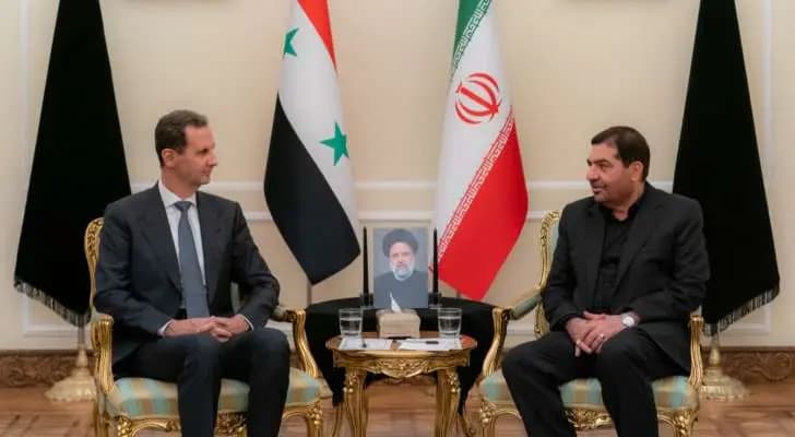 "لتعزيز العلاقة الاستراتيجية".. الأسد يلتقي مخبر في طهران