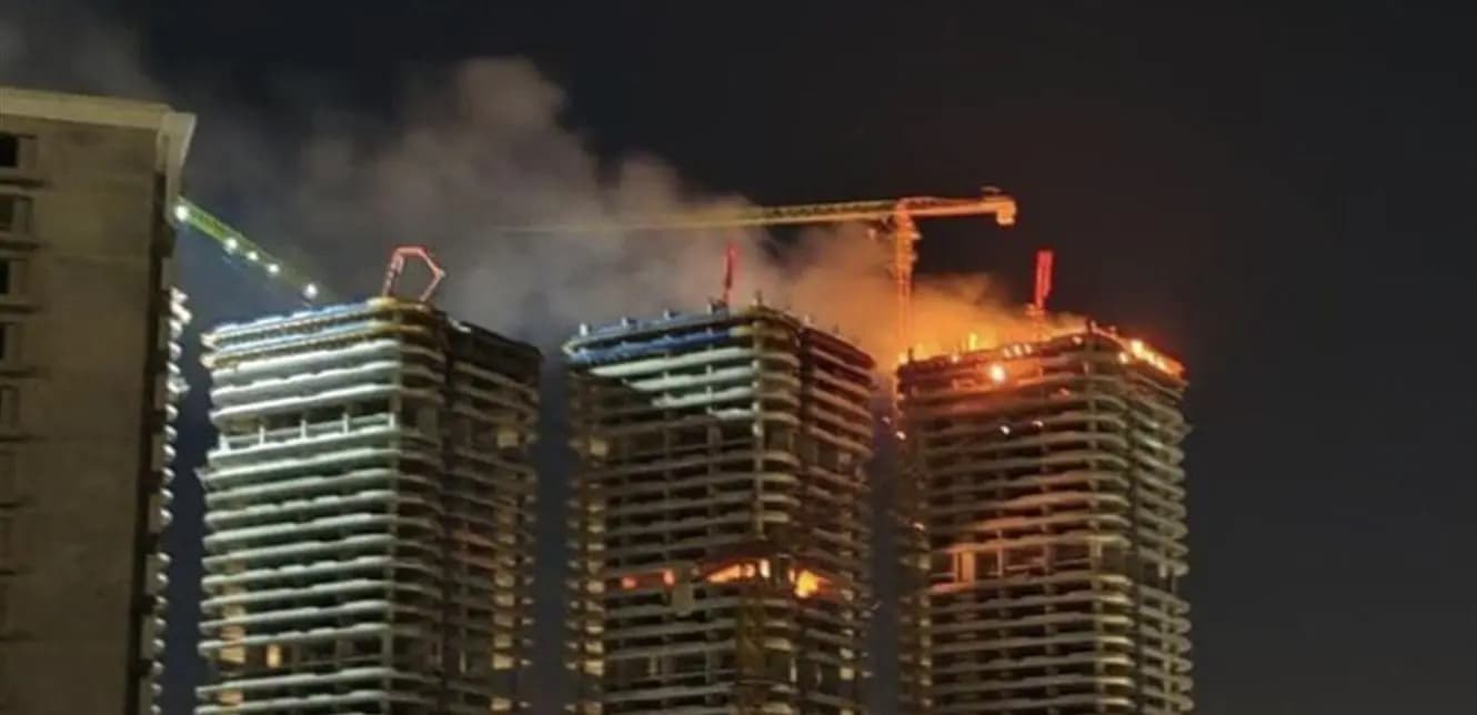 حريق يلتهم مشروع سكني في العراق