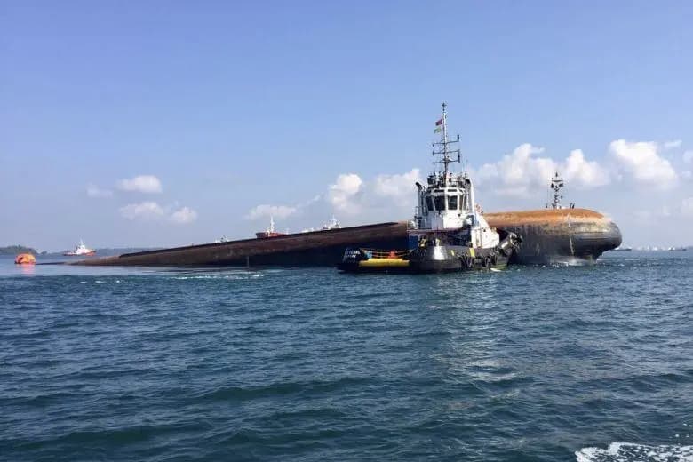 ناقلة ماليزية تتعرض لحادث اصطدام قبالة سنغافورة