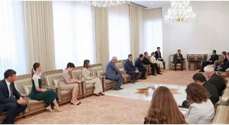 الأسد لوفد مشترك من روسيا ودونيتسك: روسيا وسوريا تخوضان معركة واحدة ضد عدو واحد