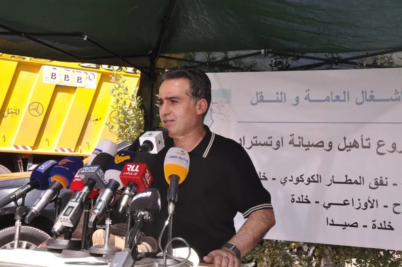 حمية يطلق أشغال الصيانة على أوتوستراد الجنوب