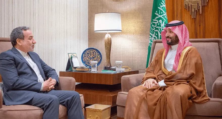 "الأوضاع الأقليمية".. بين ولي العهد السعودي وعراقجي