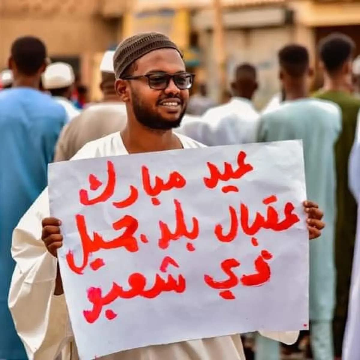 متظاهرون سودانيون يحتفلون بعيد الأضحى في معسكرات اعتصام ضد العسكر