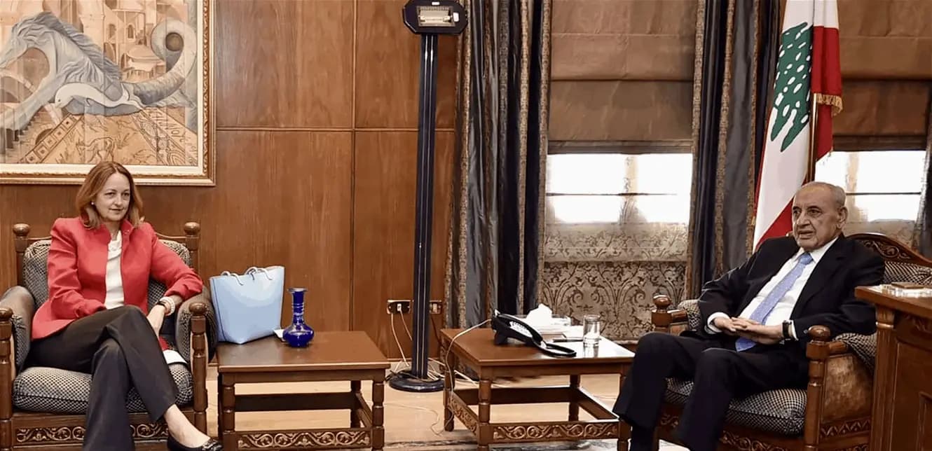 بري يستقبل بخاري والسفيرة الأمريكية