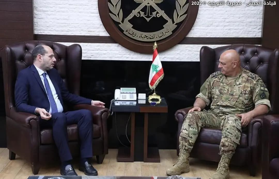 مراد يبحث مع قائد الجيش سبل دعم مؤسسة الجيش اللبناني