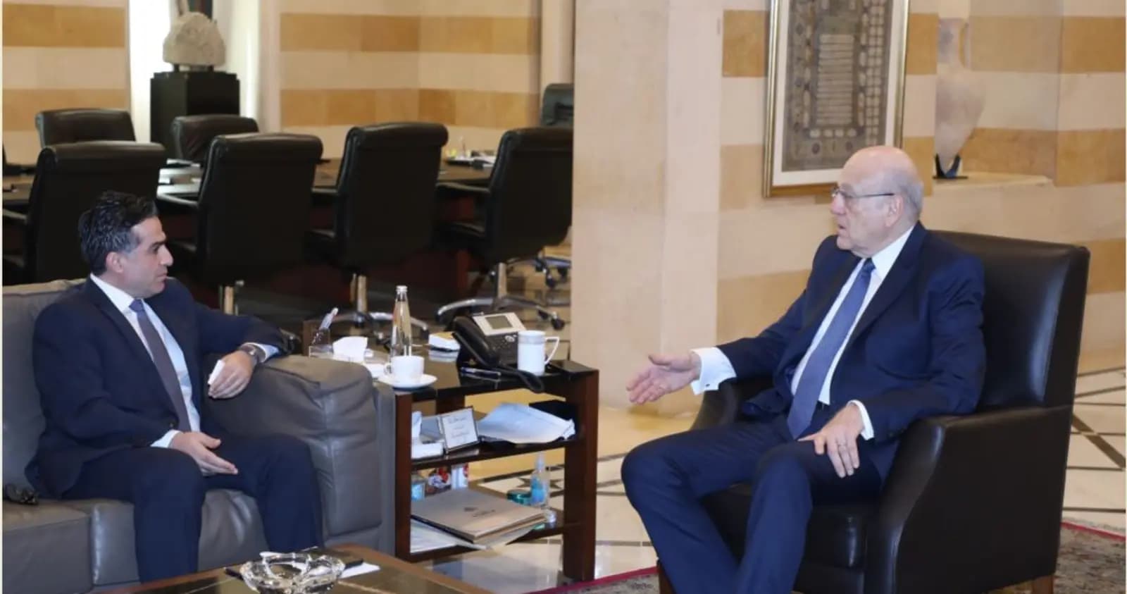 "إعادة الإعمار والمرافق العامة" محور لقاء ميقاتي وحمية