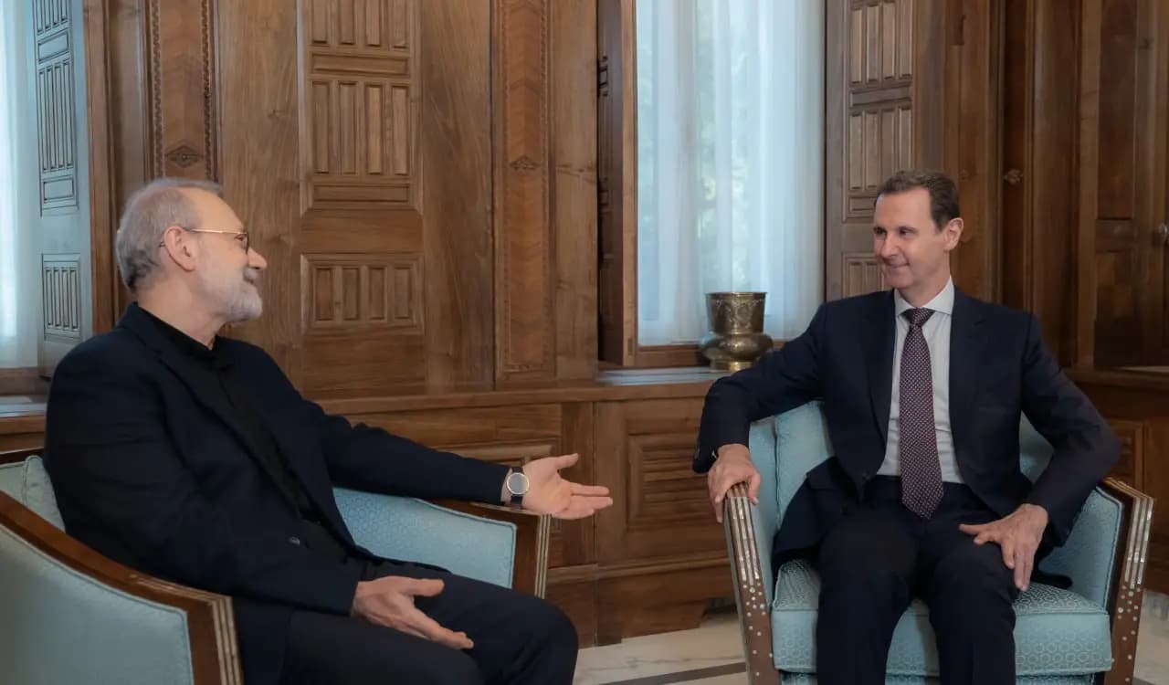 "الأوضاع في لبنان وفلسطين" بين الأسد ولاريجاني