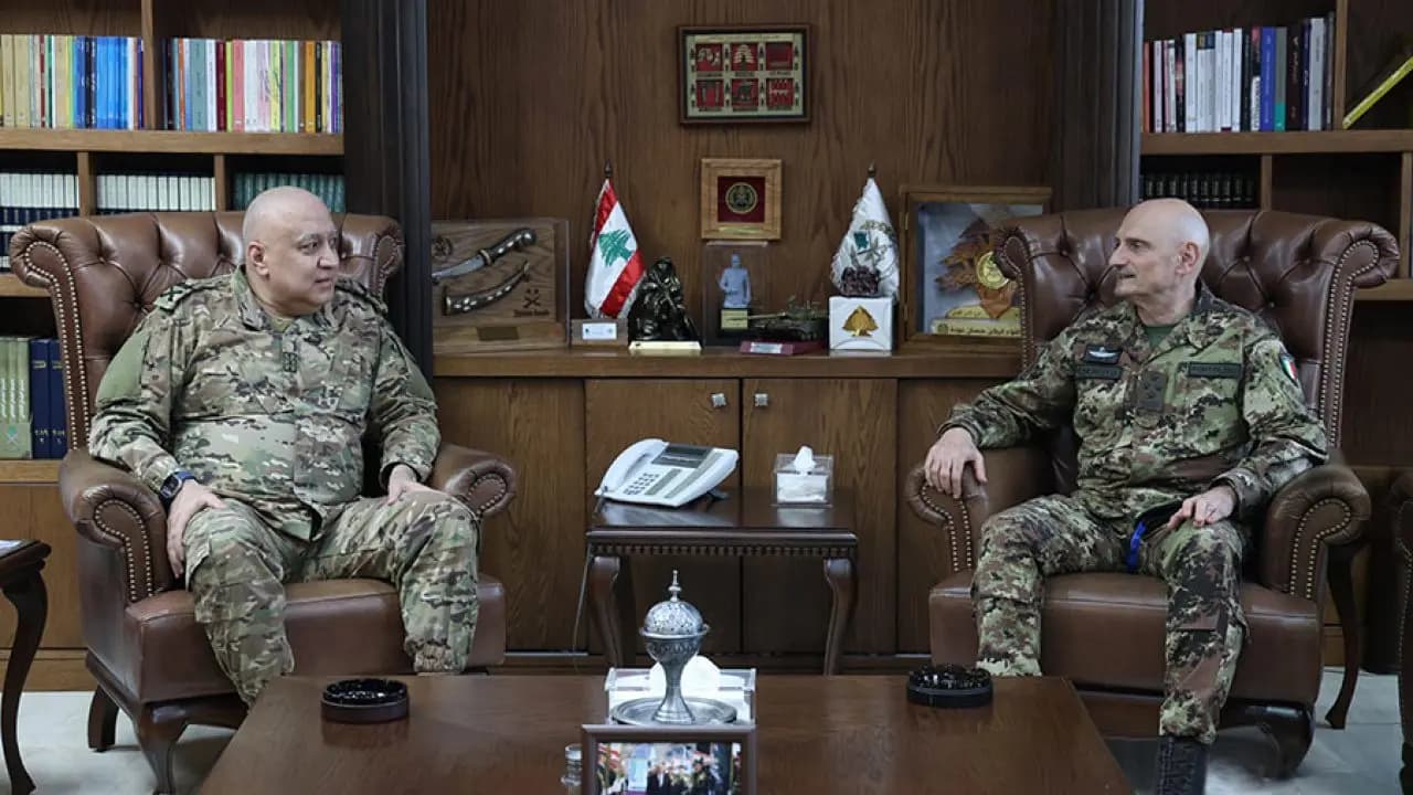 قائد الجيش يستقبل نظيره الإيطالي.. وهذا ما جرى عرضه