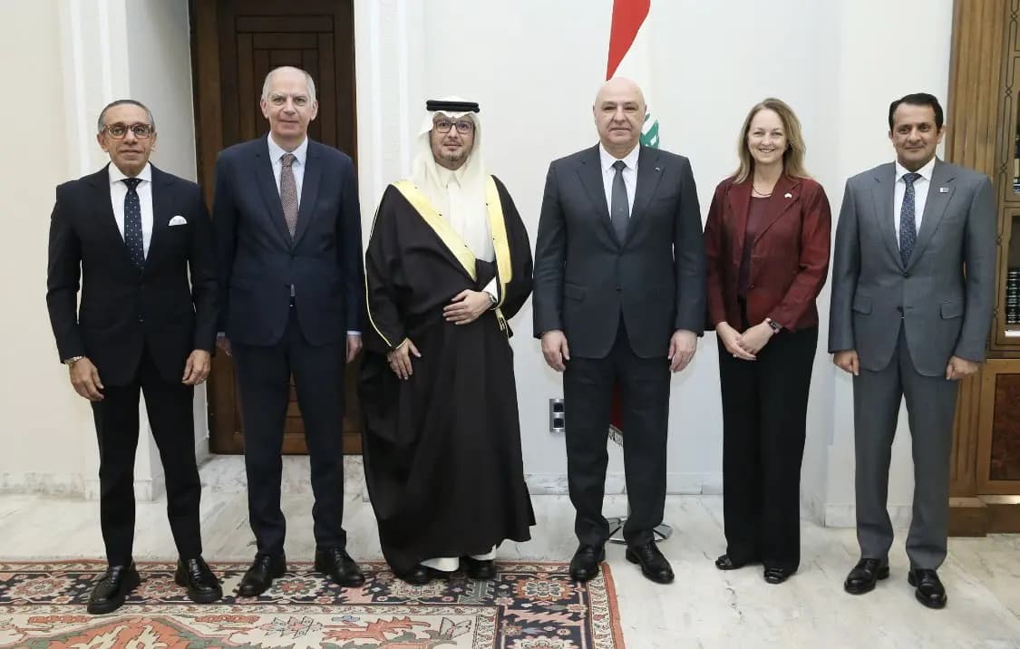 عون يستقبل سفراء دول اللجنة الخماسية