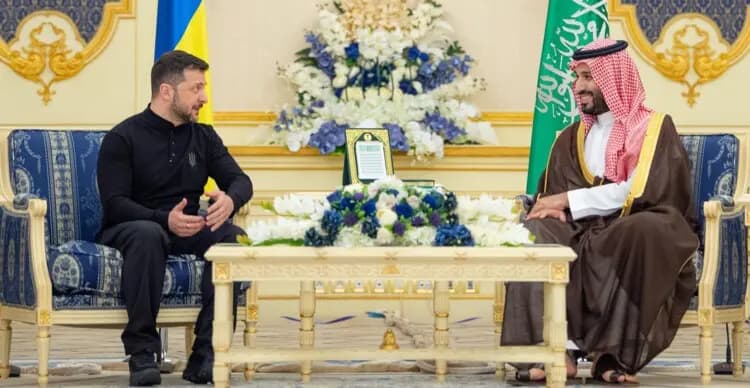 جلسة مباحثات بين زيلينسكي وبن سلمان.. هذا ما تطرقت إليه