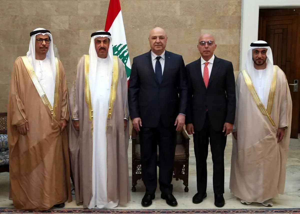 رسالة دعم إماراتية في يد بعبدا