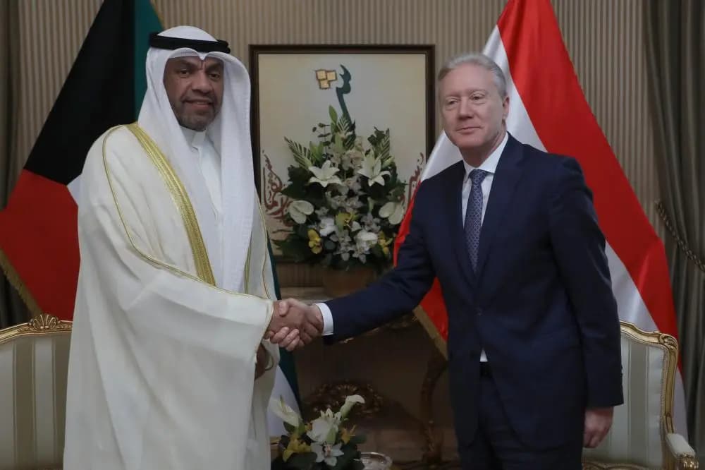 رجي يبحث مع نظيره الكويتي تعزيز العلاقات الثنائية