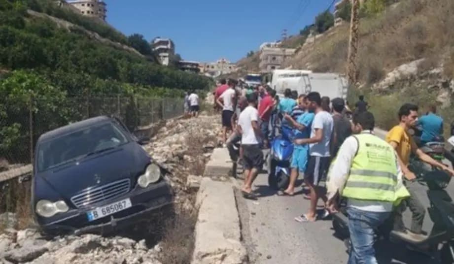 حادث سير في صور يسفر عن سقوط جرحى