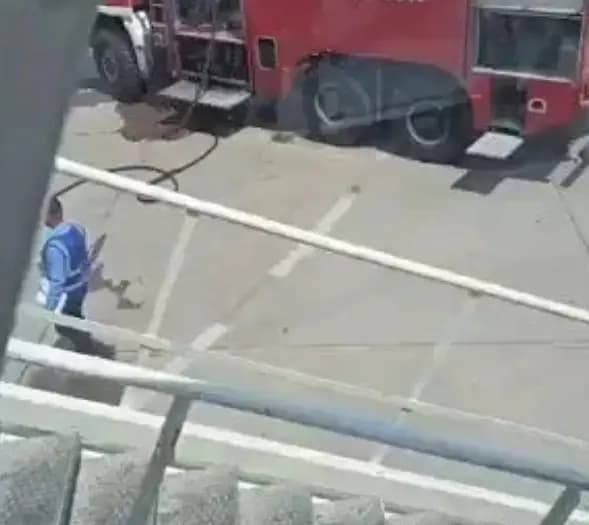 حريق داخل طائرة تقل لبنانيين