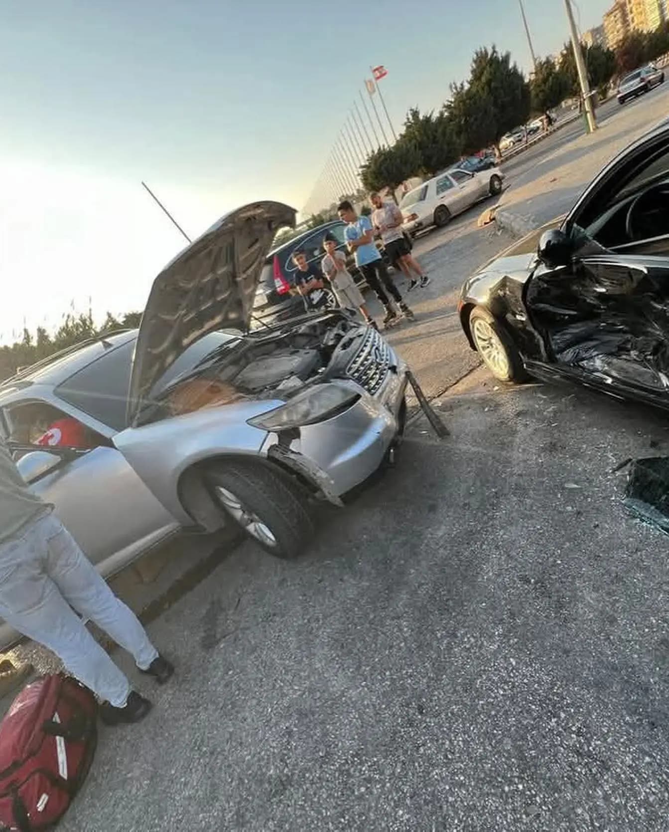 حادث سير بين 3 سيارات في طرابلس