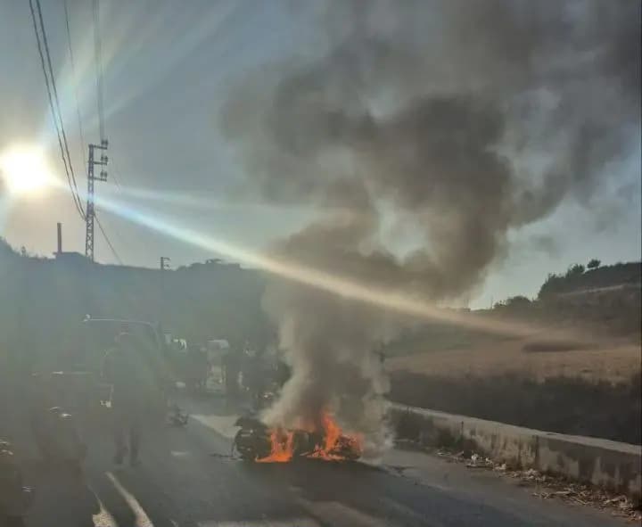 بالصورة.. استهداف دراجة نارية جنوبًا
