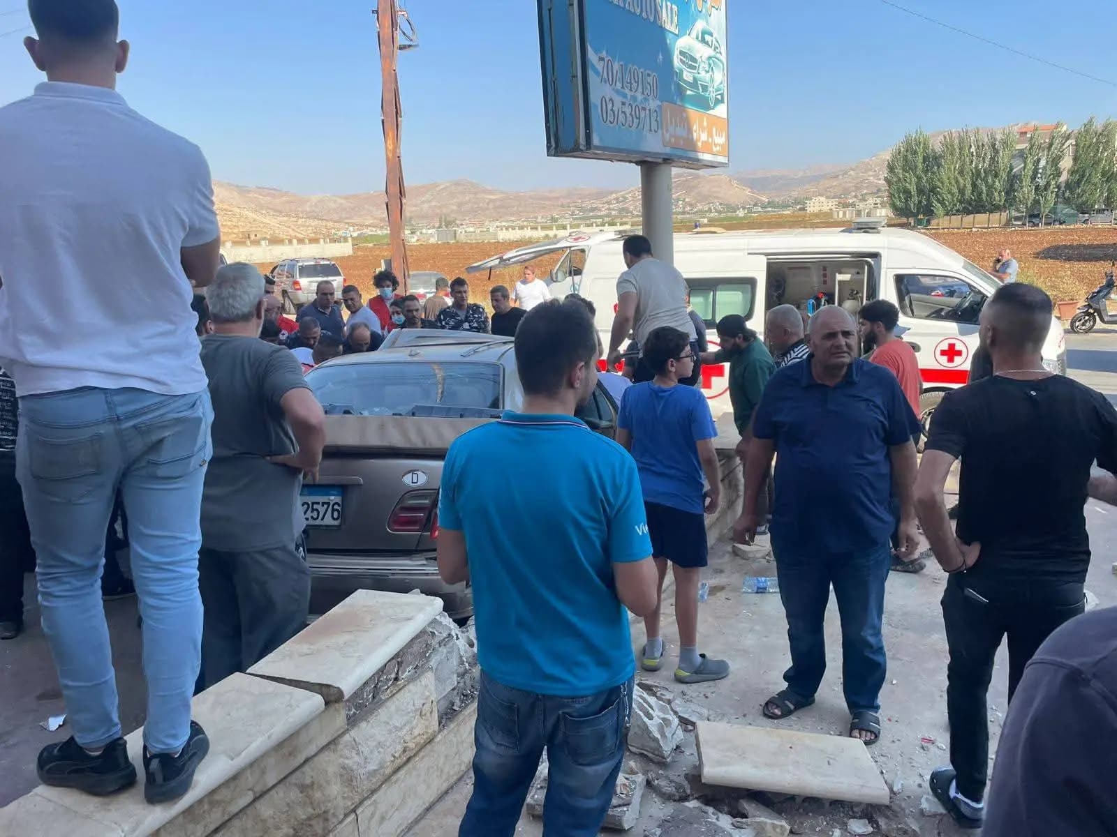 حادث سير في جب جنين والأضرار مادية