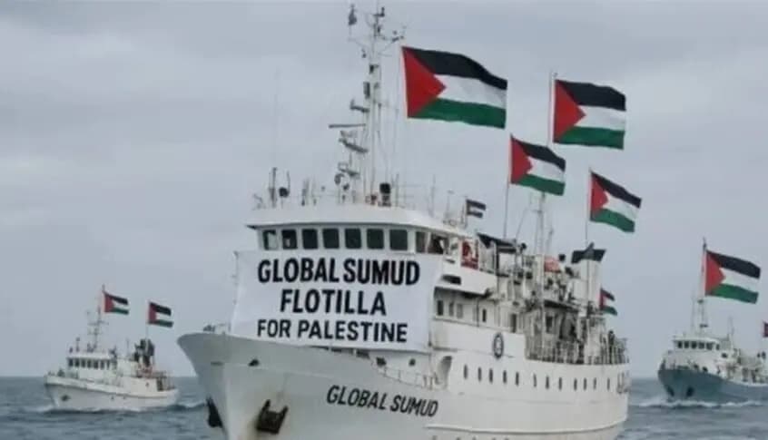 رغم الاعتراض الإسرائيلي.. "أسطول الصمود" يواصل مساره