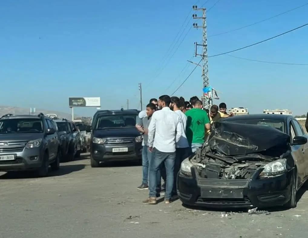 حادث سير على طريق المرج